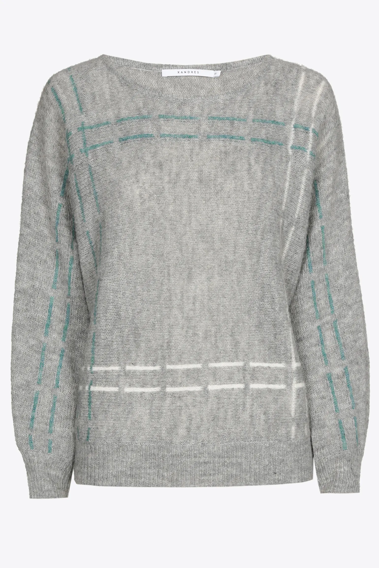 Mohairpullover mit Streifen