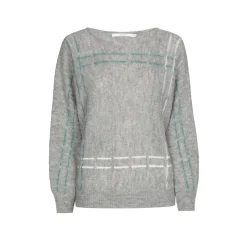 Mohairpullover mit Streifen