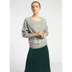 Mohairpullover mit Streifen