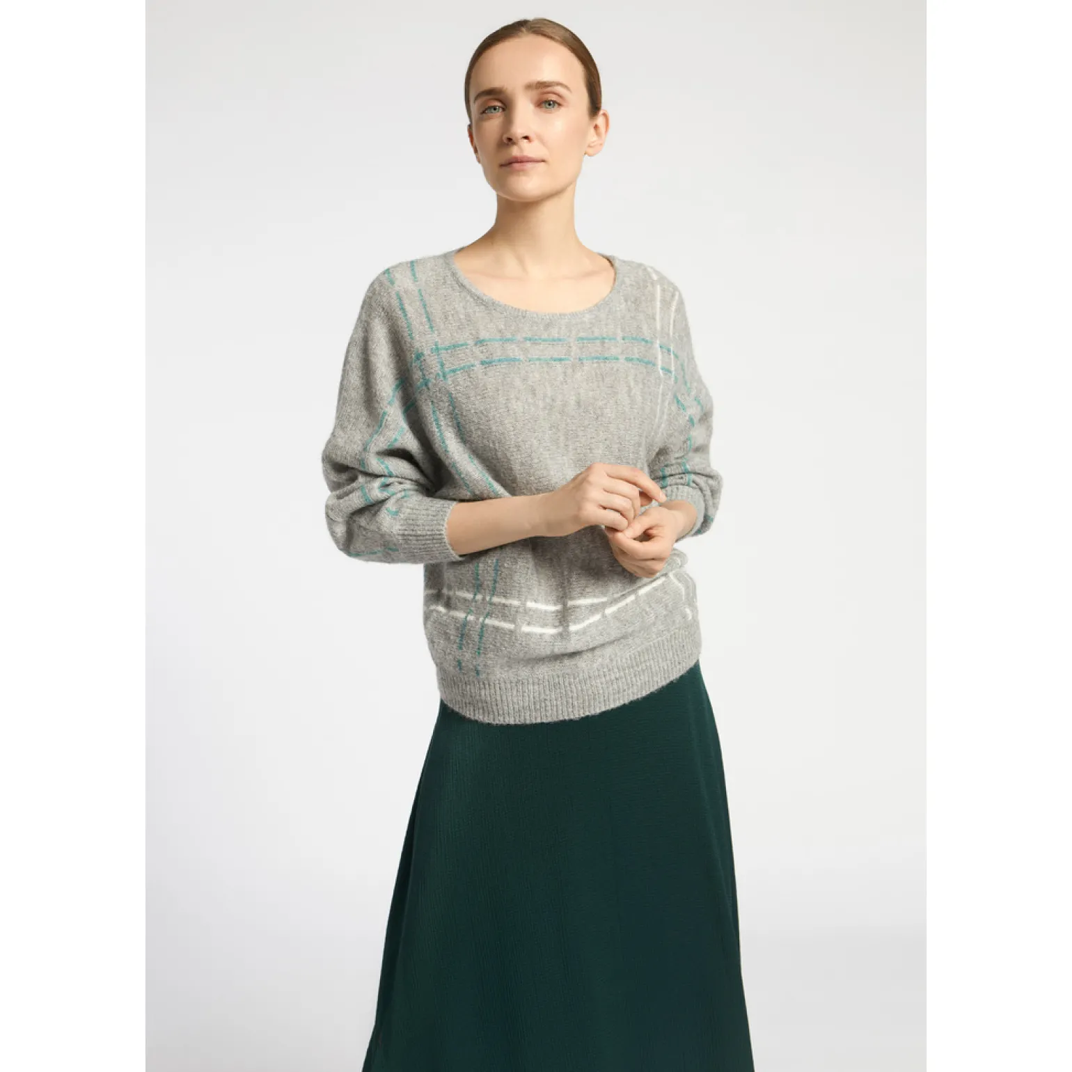 Mohairpullover mit Streifen