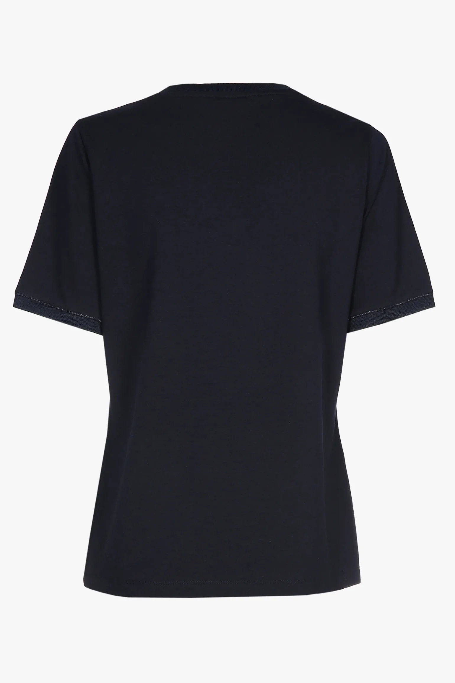 Navyblaues Kurzarm-T-Shirt mit V-Ausschnitt