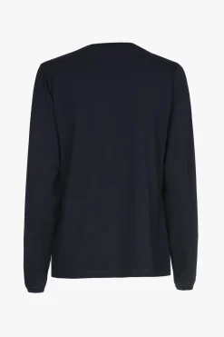 Navyblaues Longsleeve T-Shirt mit V-Ausschnitt