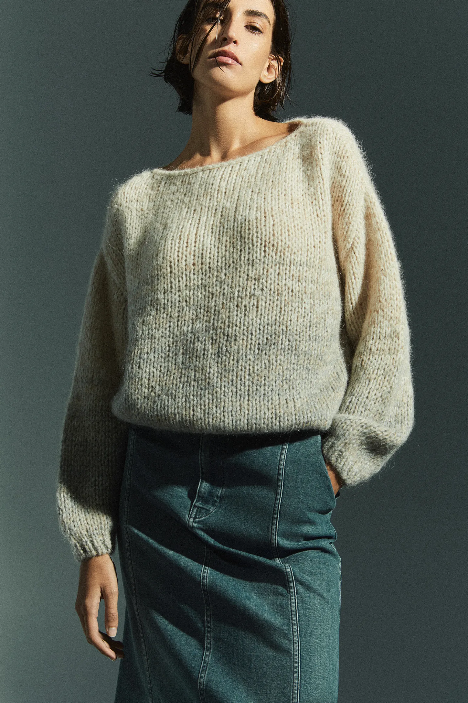 Pullover aus Mohair und Alpakawolle