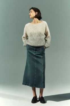 Pullover aus Mohair und Alpakawolle