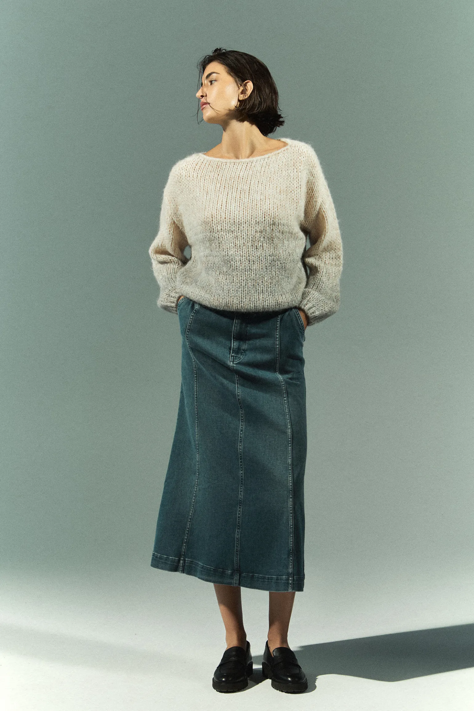 Pullover aus Mohair und Alpakawolle