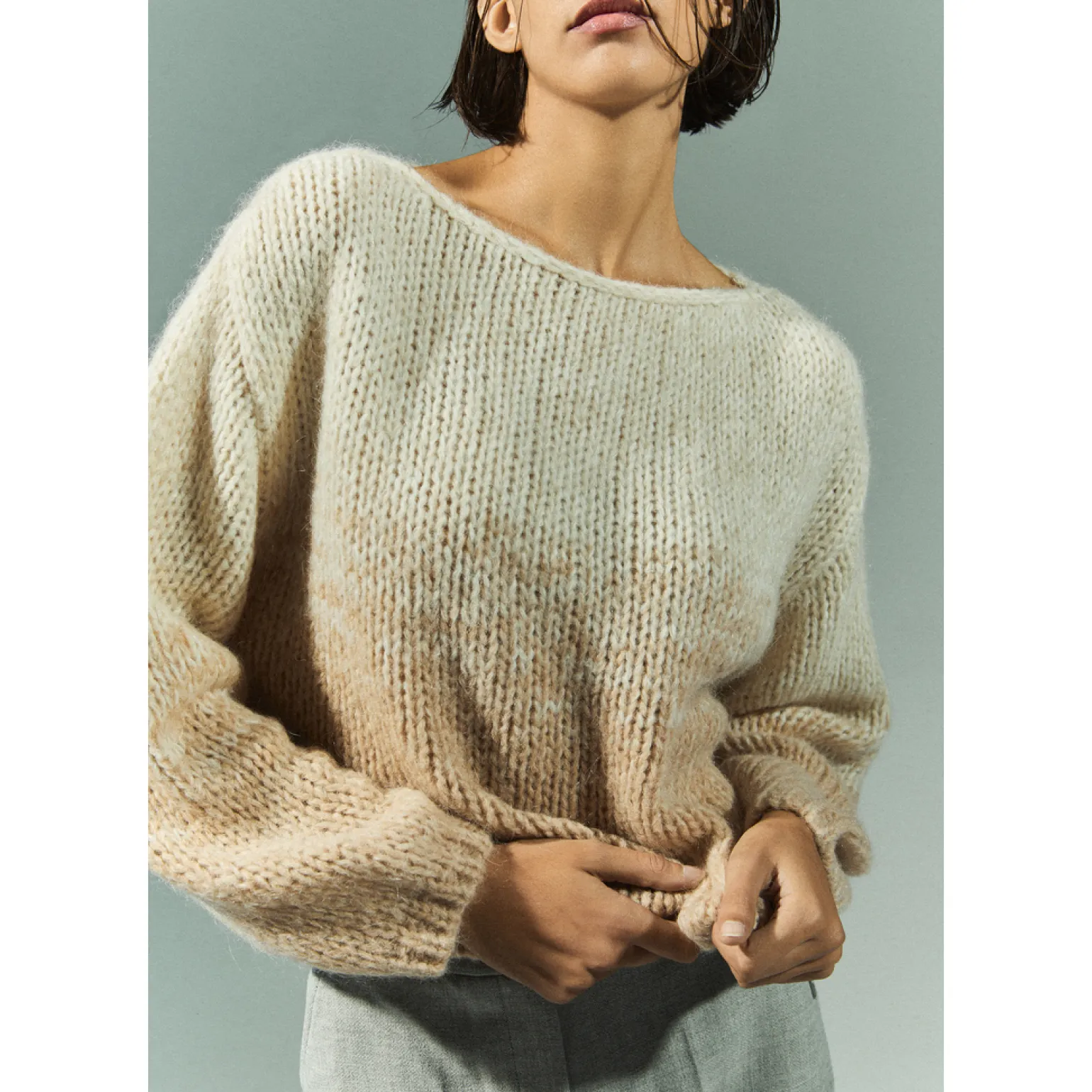 Pullover aus Mohair und Alpakawolle