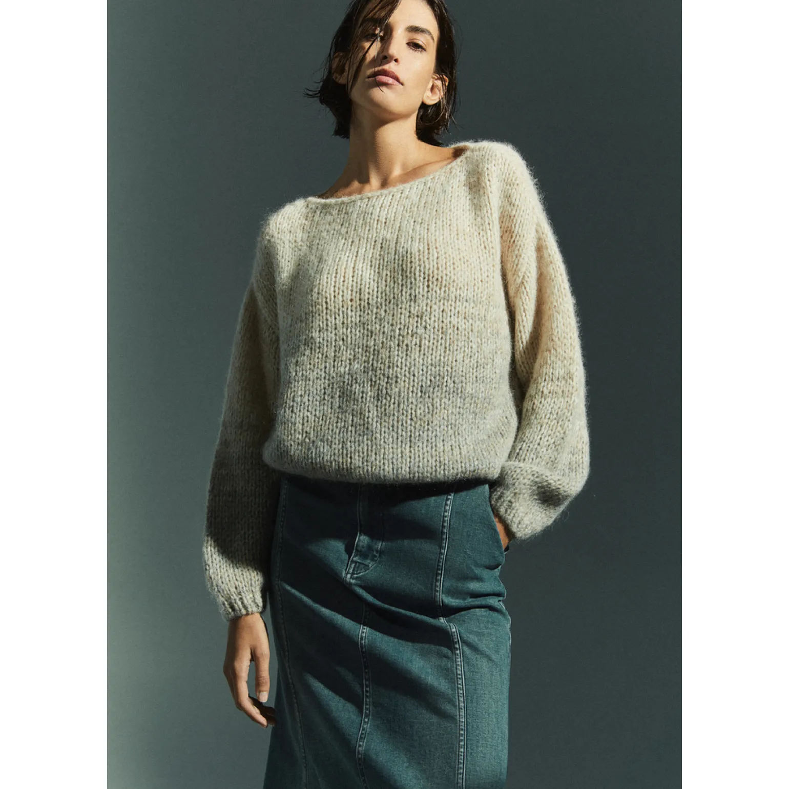 Pullover aus Mohair und Alpakawolle