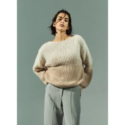 Pullover aus Mohair und Alpakawolle