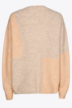 Pullover mit Farbblockmuster aus Wollmix