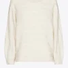 Pullover mit horizontalem Zopfmuster