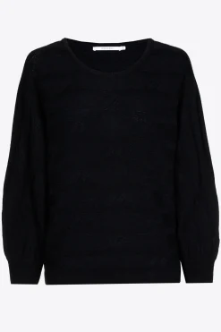 Pullover mit horizontalem Zopfmuster