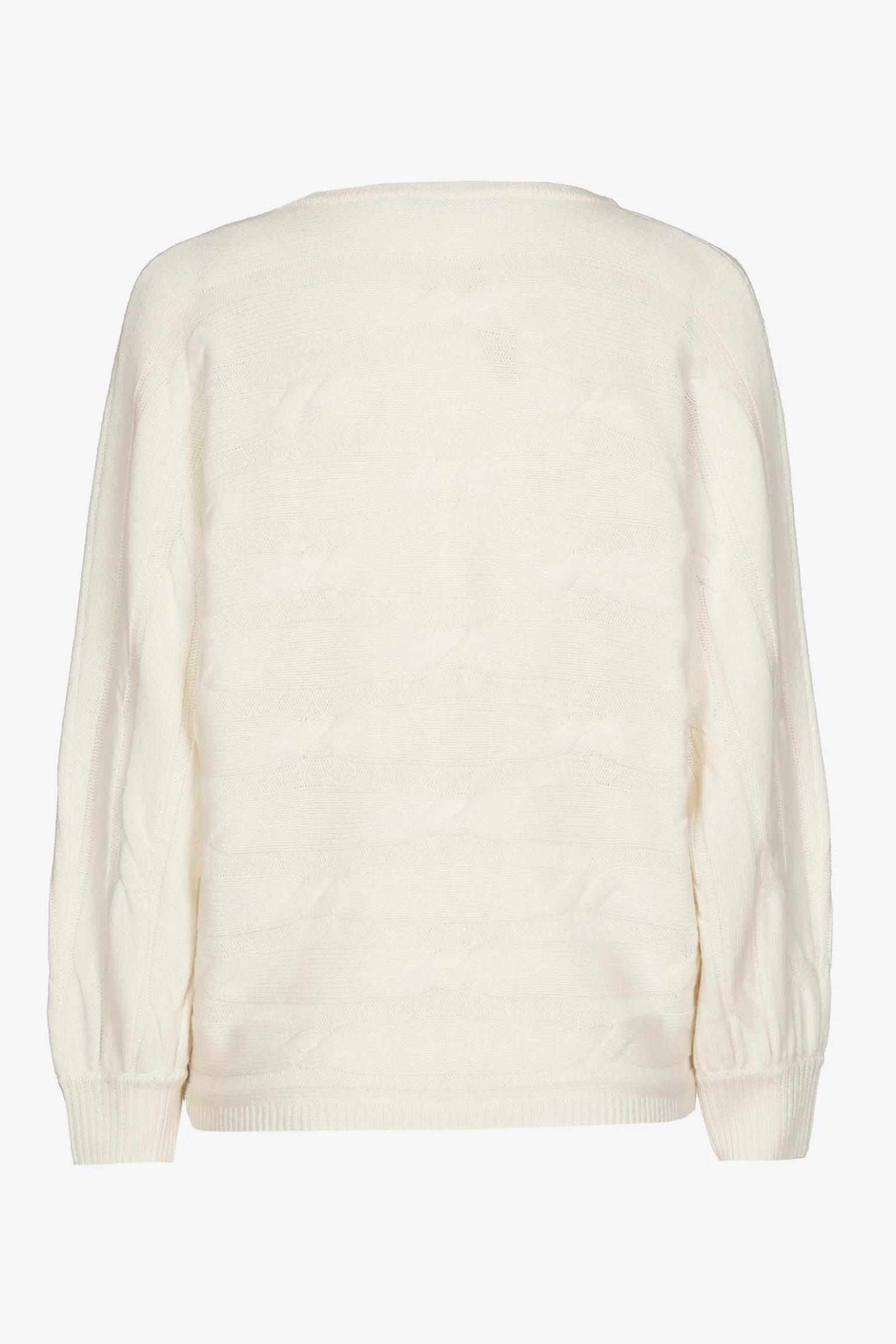 Pullover mit horizontalem Zopfmuster