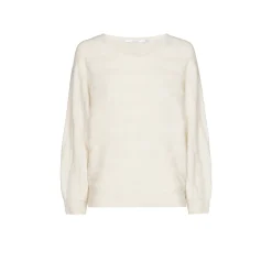 Pullover mit horizontalem Zopfmuster