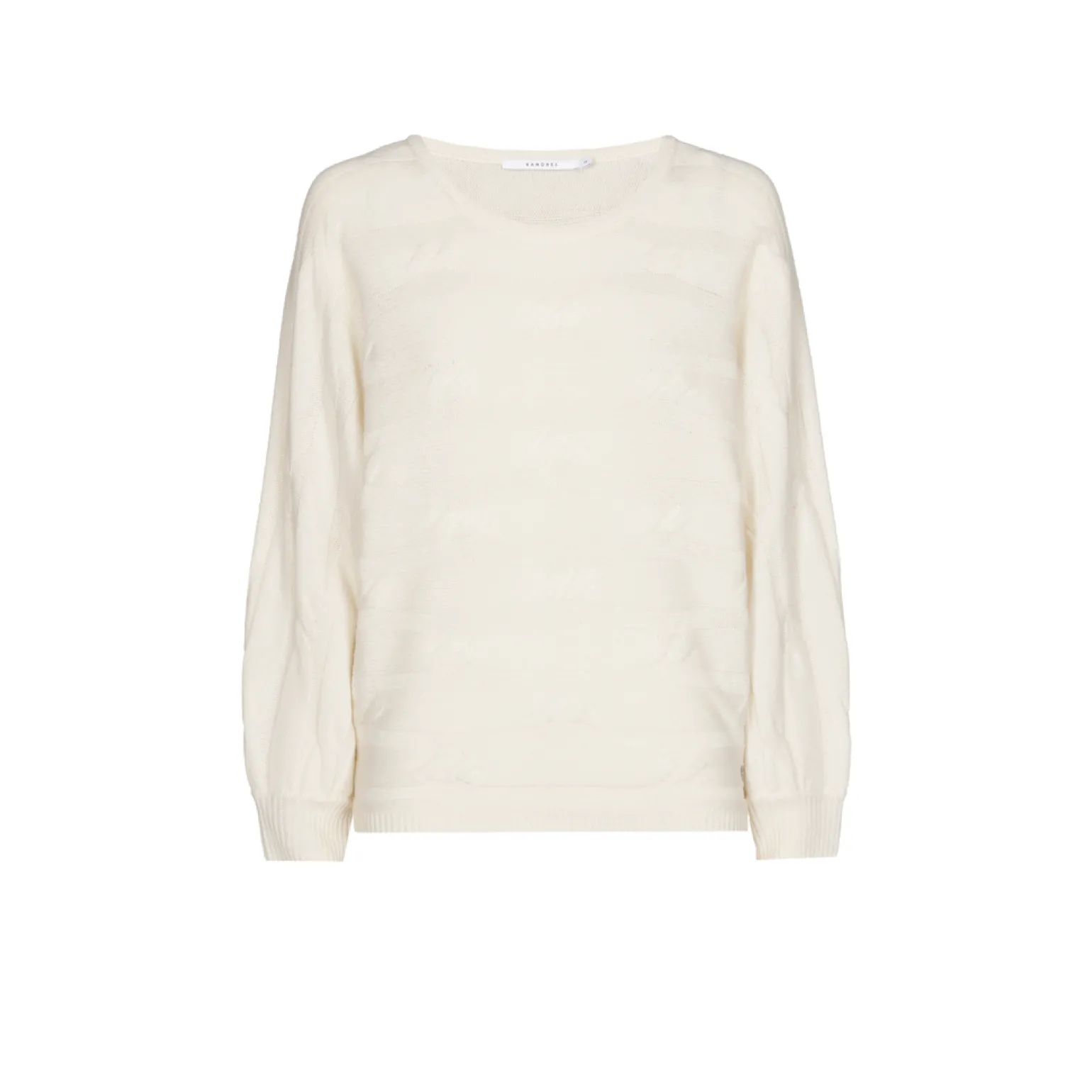 Pullover mit horizontalem Zopfmuster