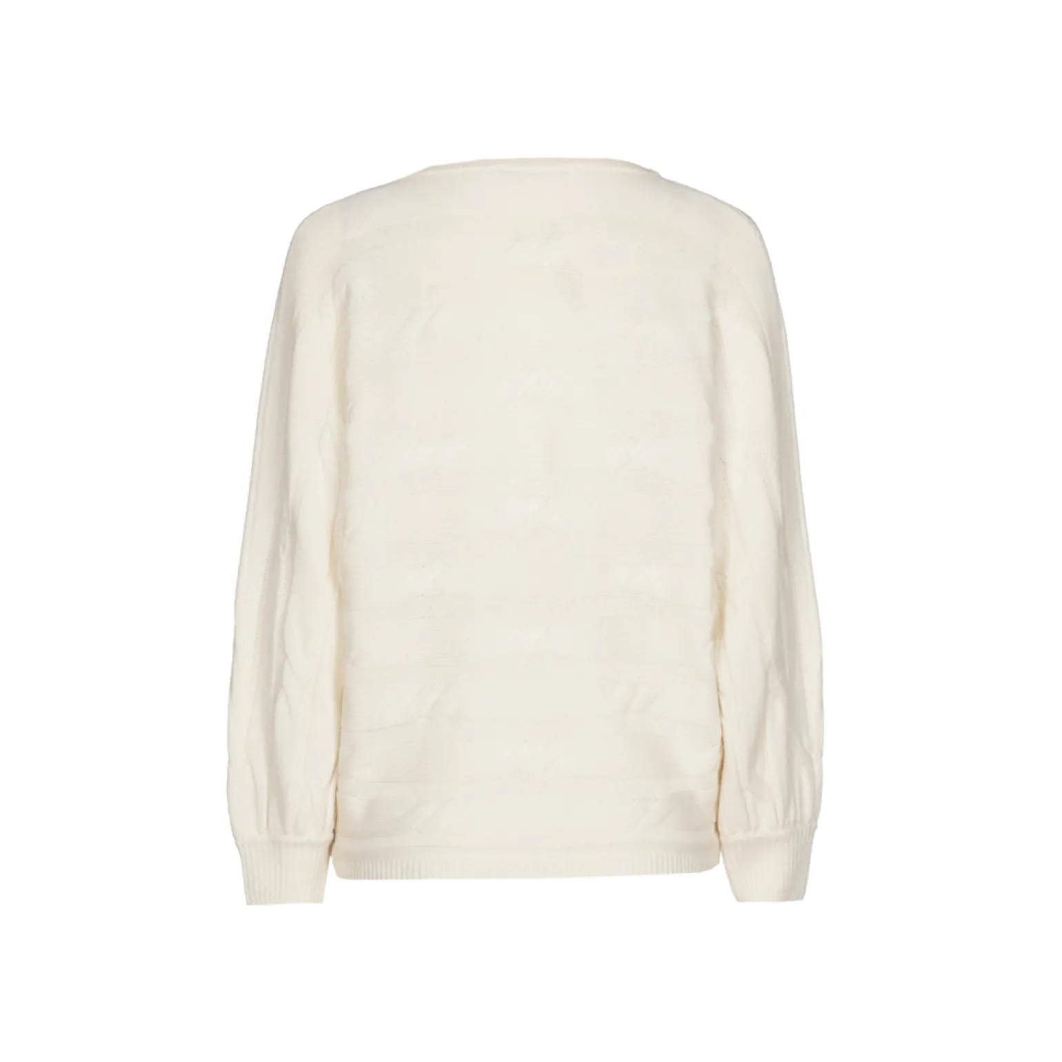 Pullover mit horizontalem Zopfmuster