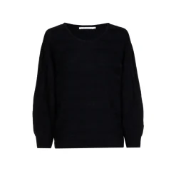 Pullover mit horizontalem Zopfmuster