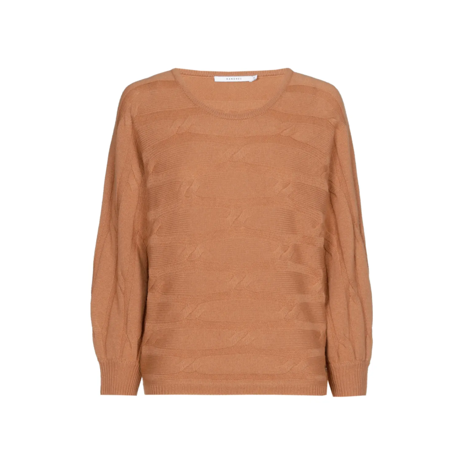 Pullover mit horizontalem Zopfmuster