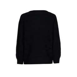 Pullover mit horizontalem Zopfmuster
