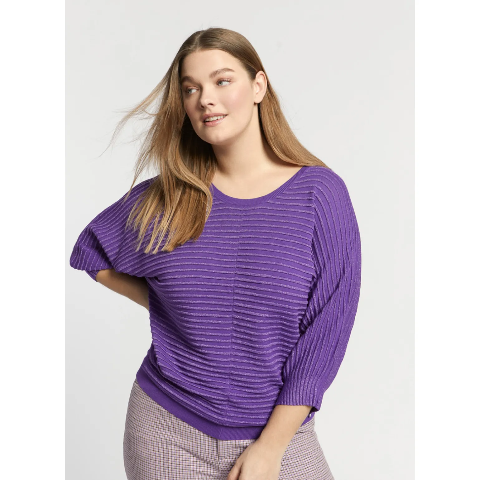 Pullover mit Lurex und Fantasiemuster