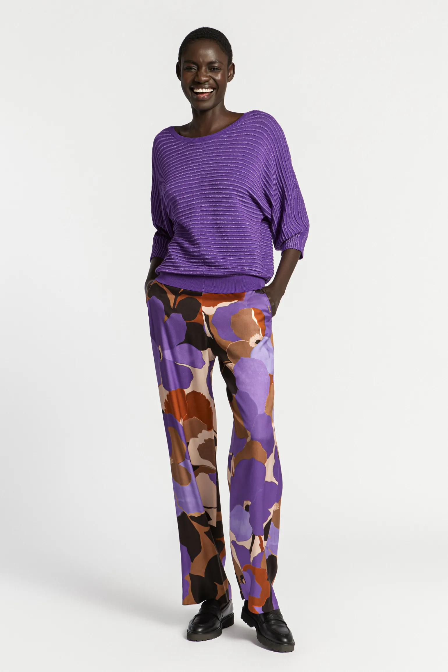 Pullover mit Lurex und Fantasiemuster