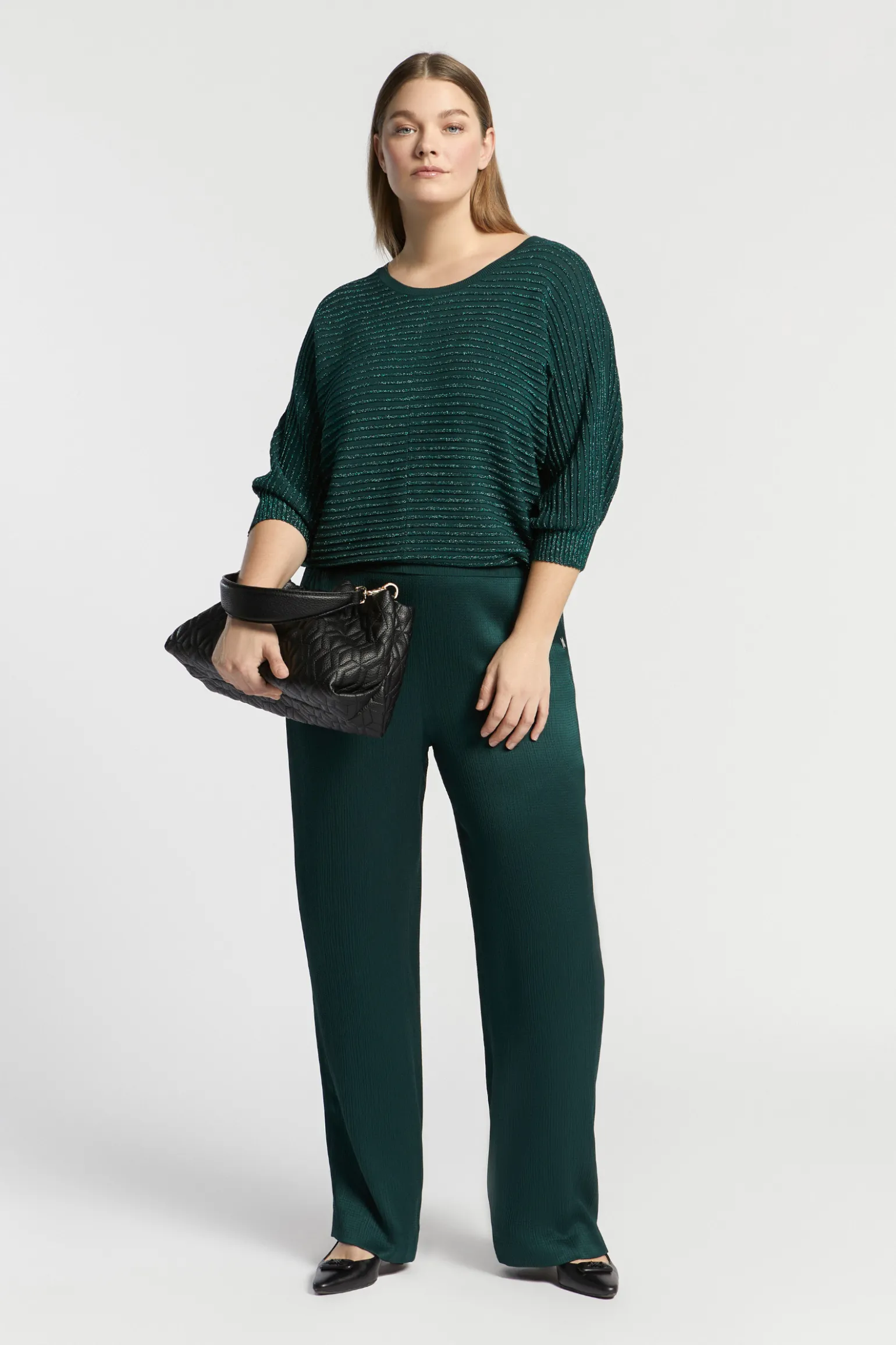 Pullover mit Lurex und Fantasiemuster