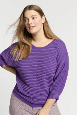 Pullover mit Lurex und Fantasiemuster