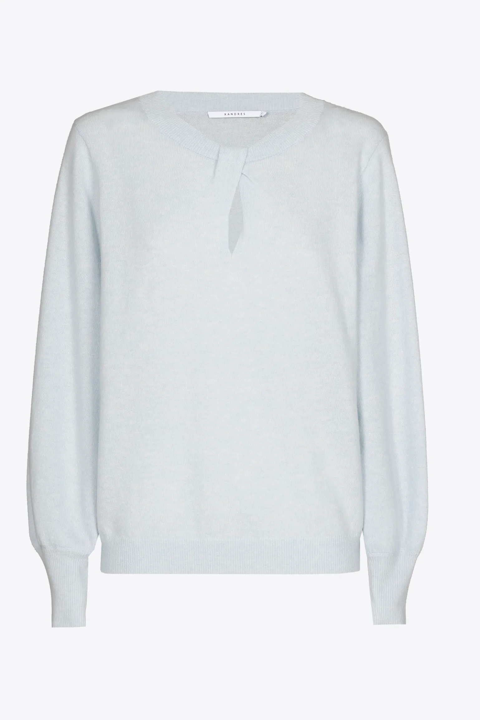 Pullover mit Wickeloptik am Ausschnitt