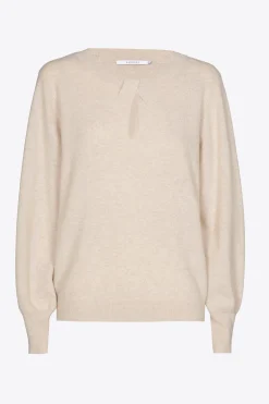 Pullover mit Wickeloptik am Ausschnitt