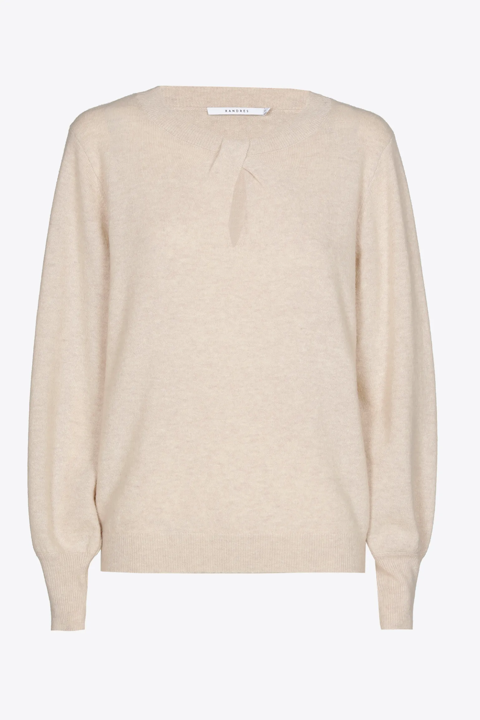 Pullover mit Wickeloptik am Ausschnitt