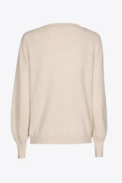 Pullover mit Wickeloptik am Ausschnitt