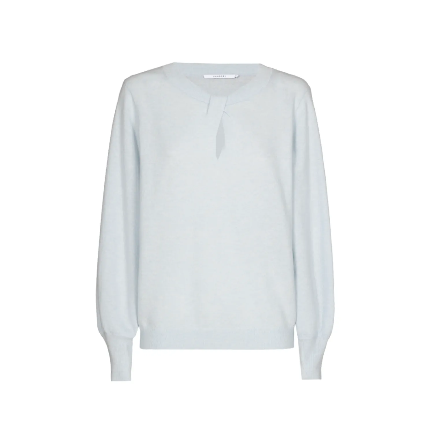 Pullover mit Wickeloptik am Ausschnitt