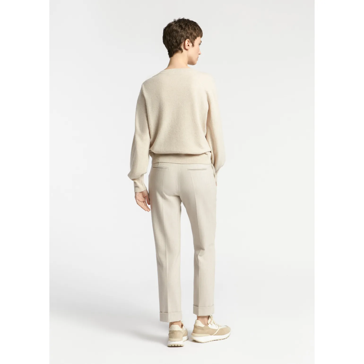 Pullover mit Wickeloptik am Ausschnitt