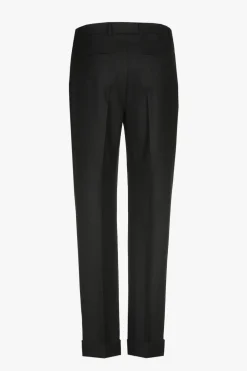Schwarze Chino Hose mit Umschlag