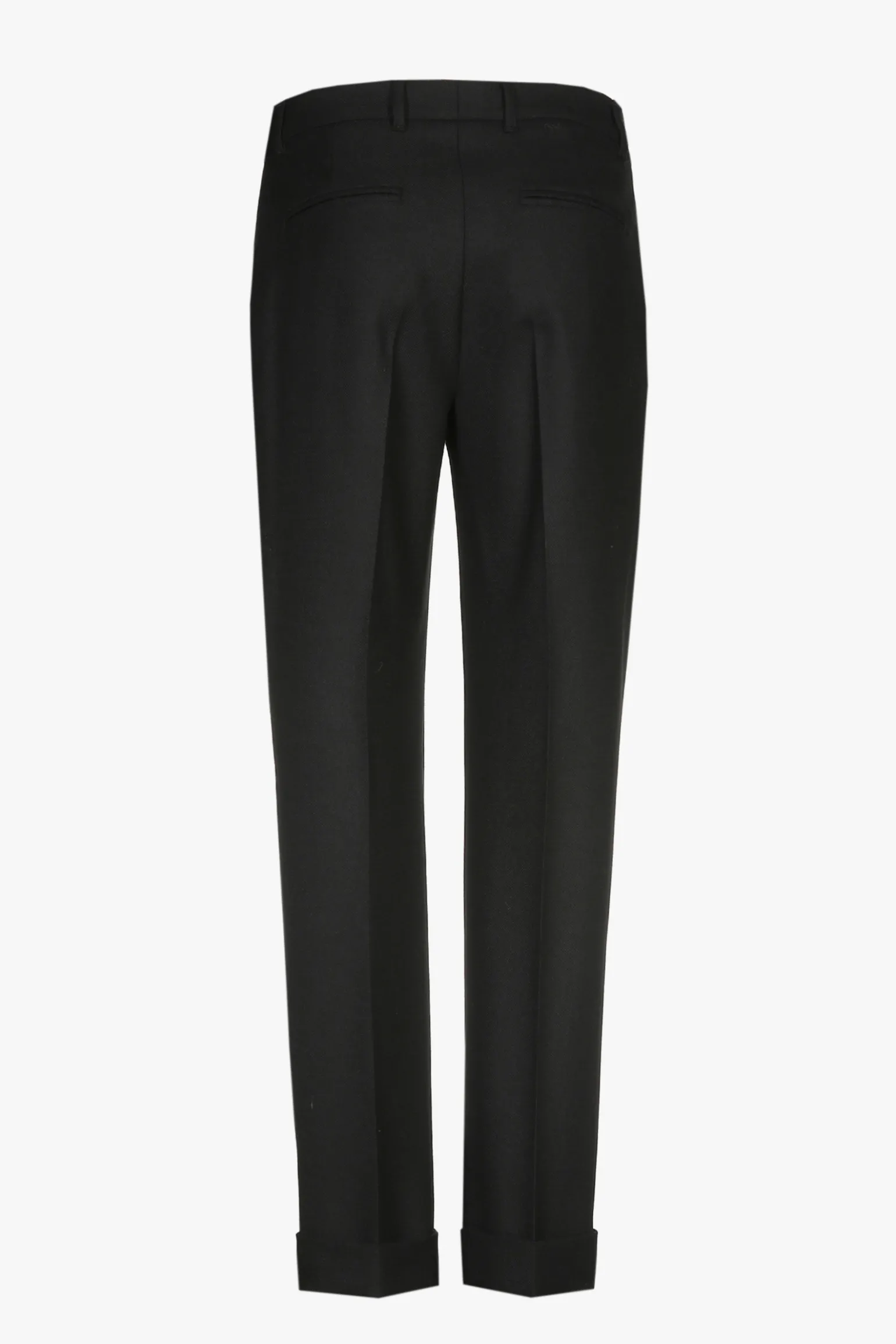Schwarze Chino Hose mit Umschlag