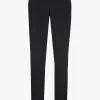 Schwarze, knitterfreie Chino Hose