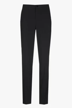 Schwarze, knitterfreie Chino Hose