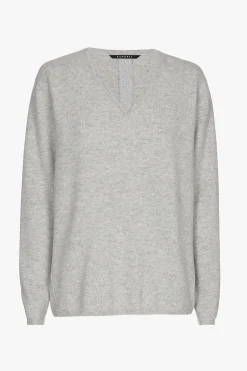 Schwarzer Cashmere Pullover mit V-Ausschnitt