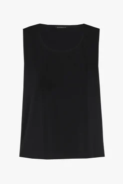 Schwarzes ärmelloses Top