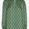 Seersucker-Bluse mit Logodruck