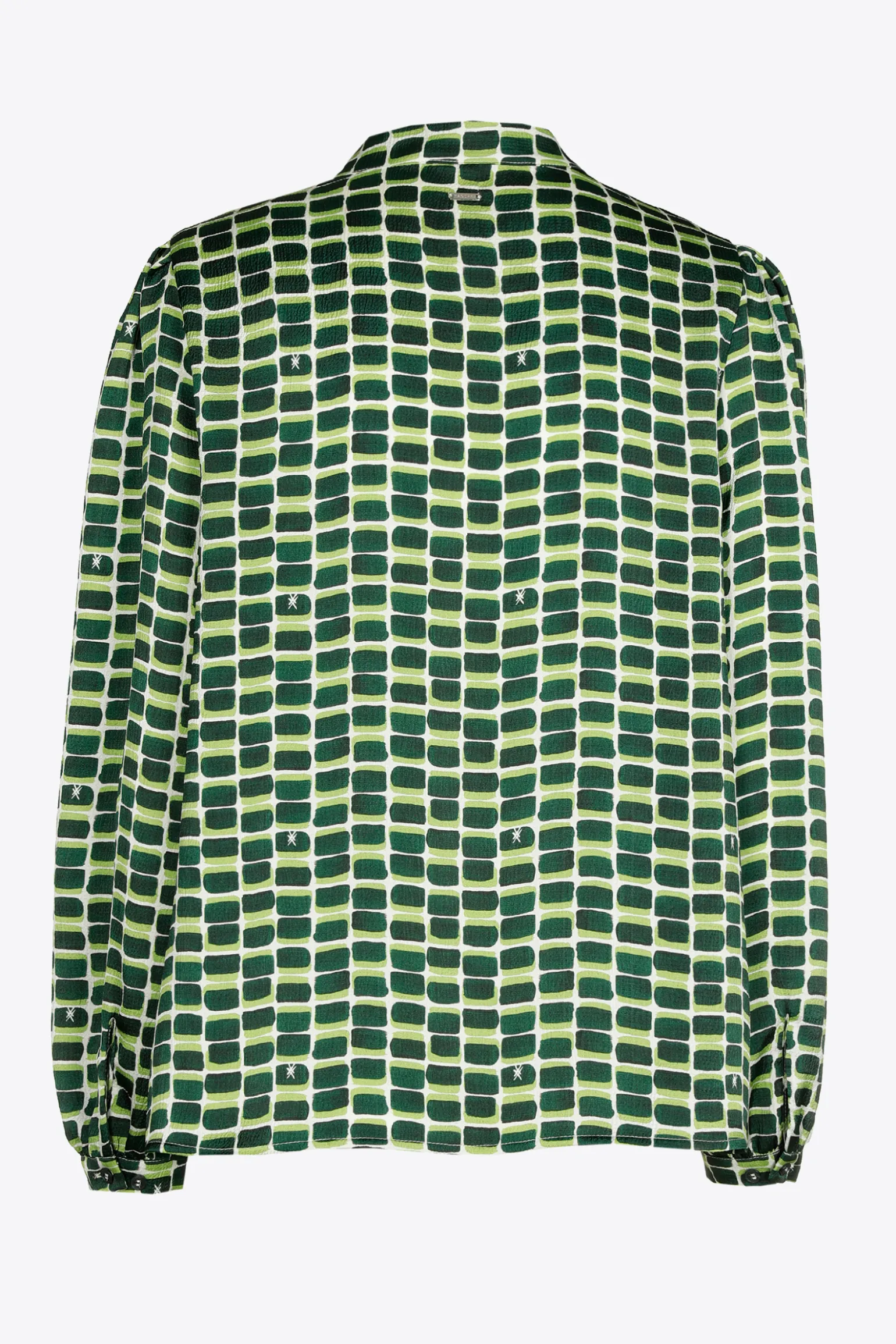 Seersucker-Bluse mit Logodruck