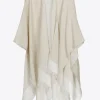 Sommerlicher Poncho mit Leinenanteil