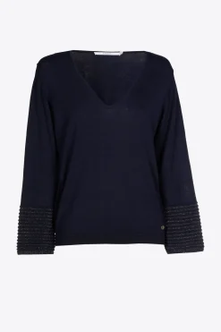 Sommerlicher Pullover mit Seidenanteil und Lurex