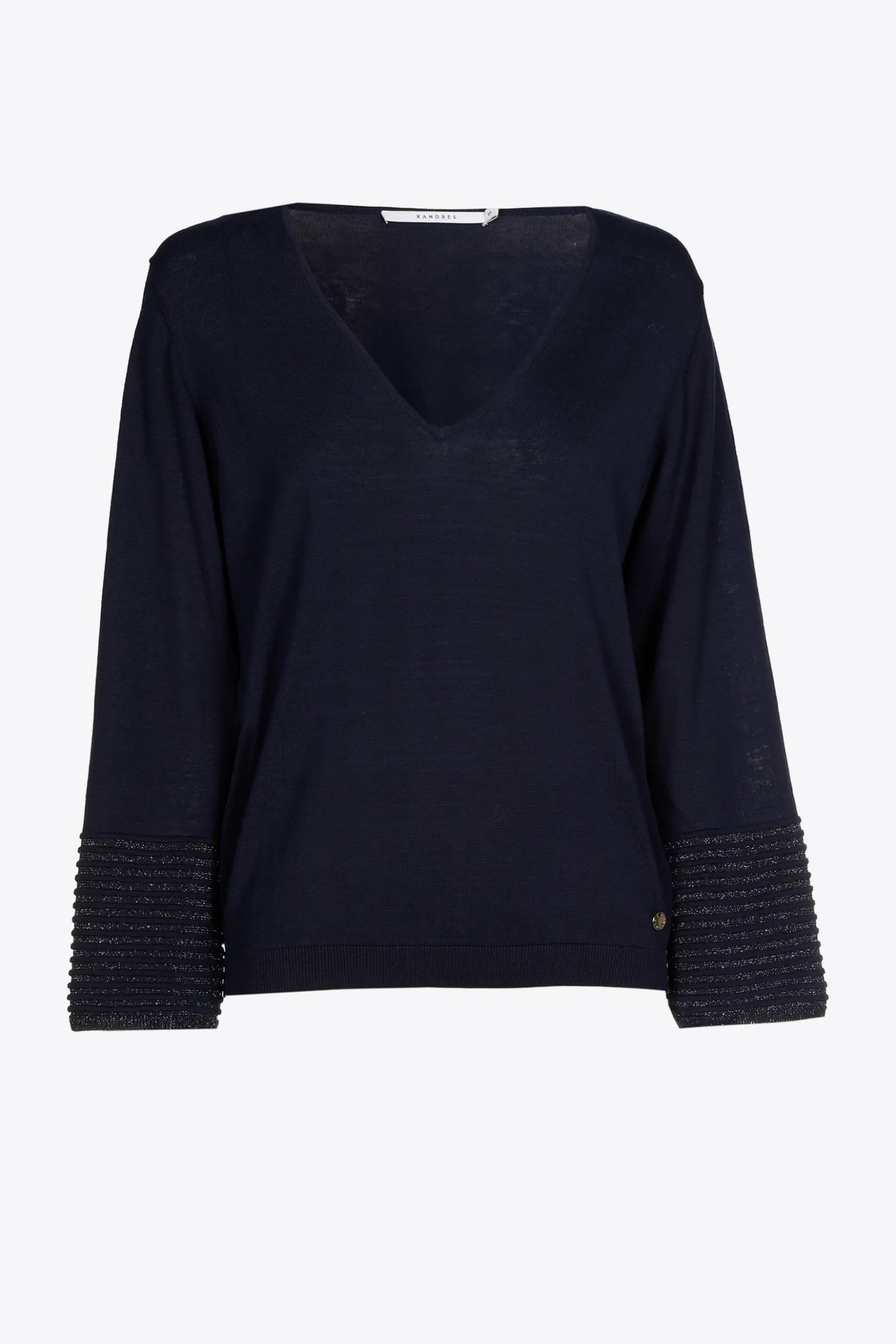 Sommerlicher Pullover mit Seidenanteil und Lurex