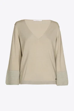 Sommerlicher Pullover mit Seidenanteil und Lurex