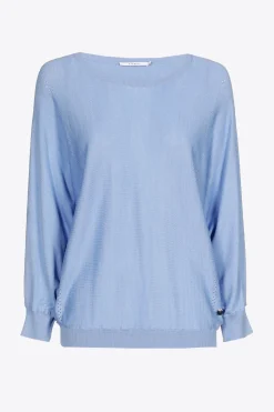 Sommerlicher Pullover mit Seidenanteil