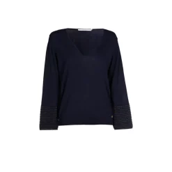 Sommerlicher Pullover mit Seidenanteil und Lurex