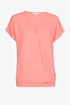 T-Shirt in Wickeloptik