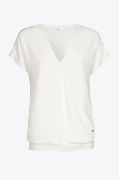 T-Shirt in Wickeloptik
