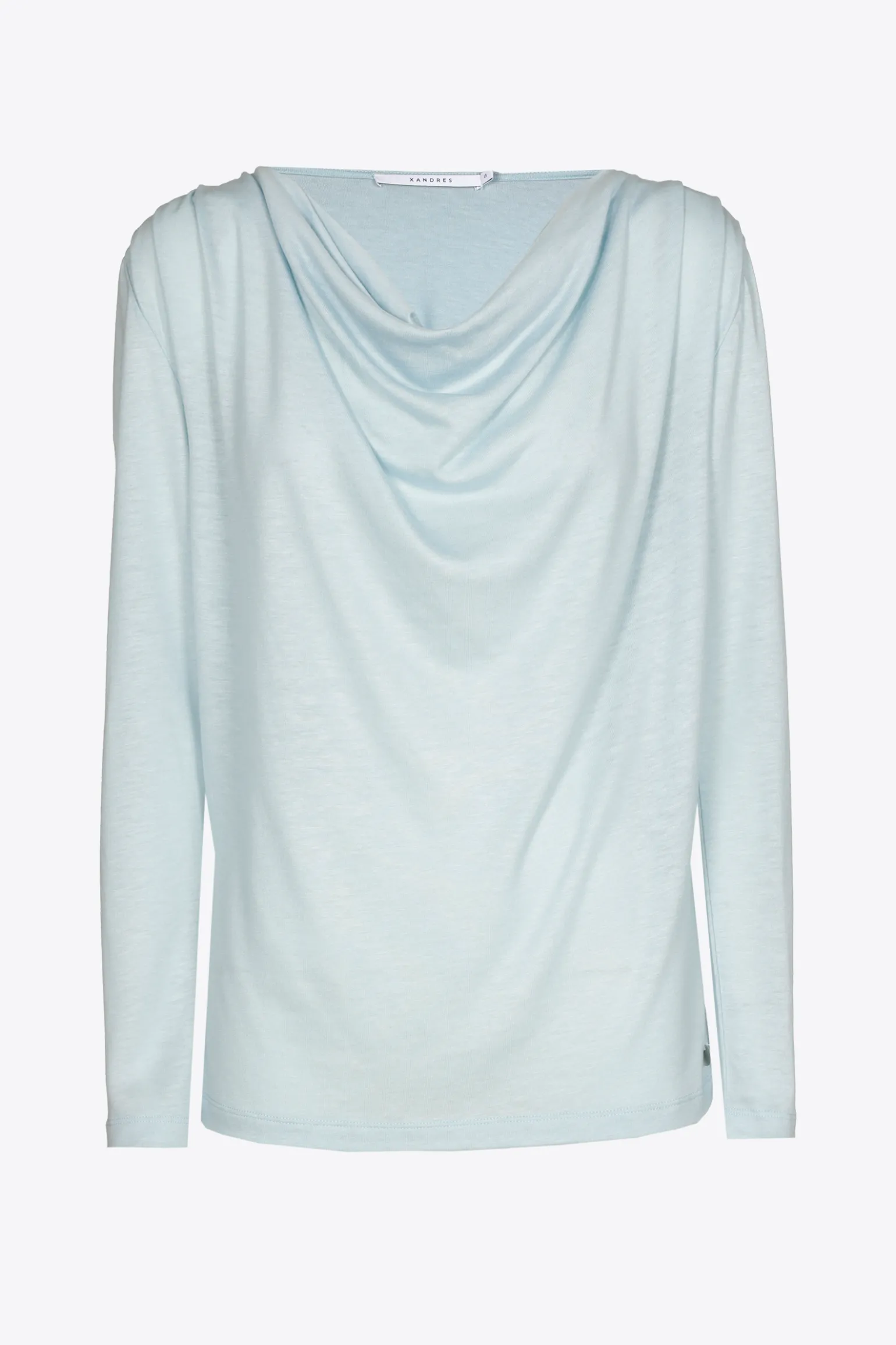 T-Shirt mit drapiertem Kragen