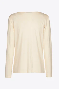 T-Shirt mit drapiertem Kragen